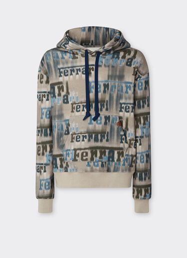 Ferrari Sweatshirt avec imprimé Ferrari Ikat Beige 22830f