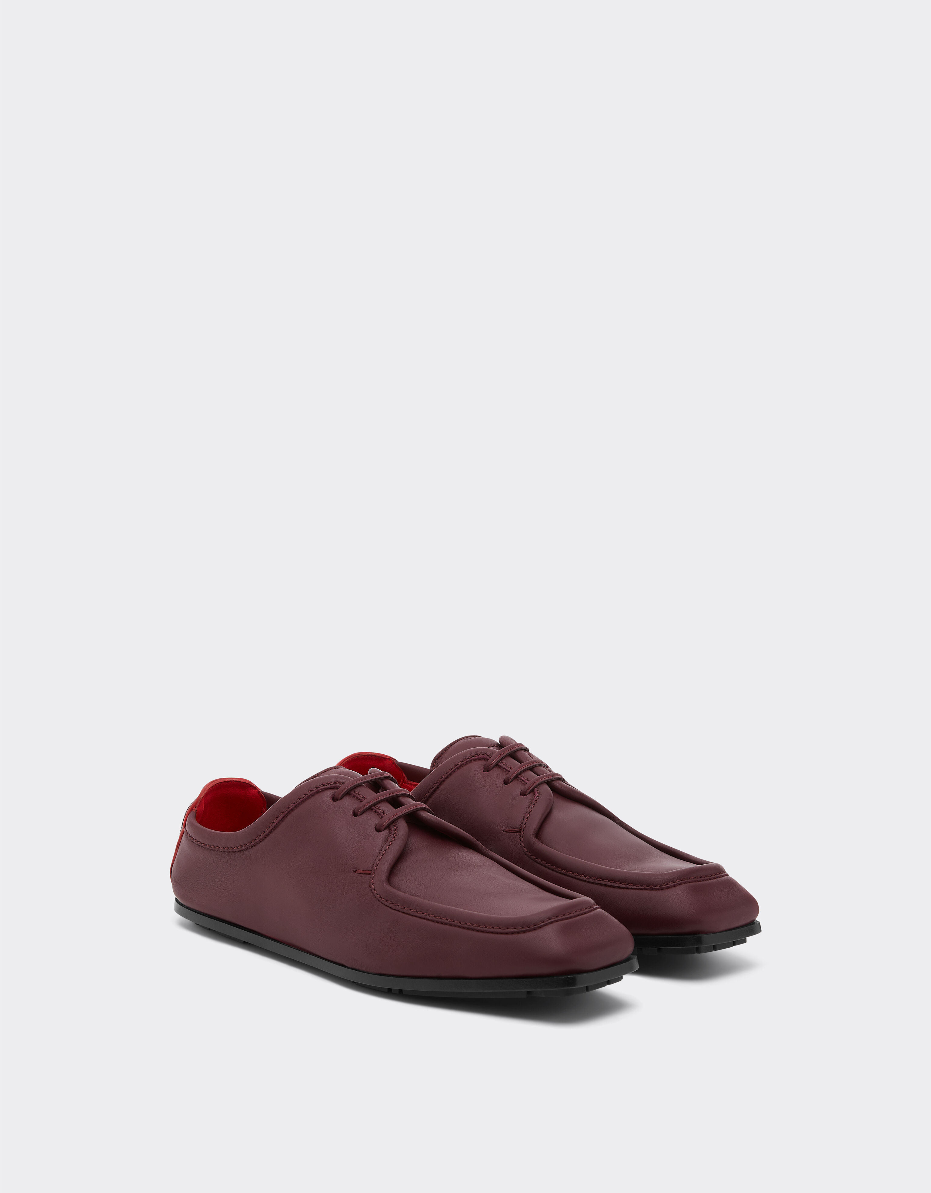 Ferrari Chaussure derby en cuir Acajou 49159f