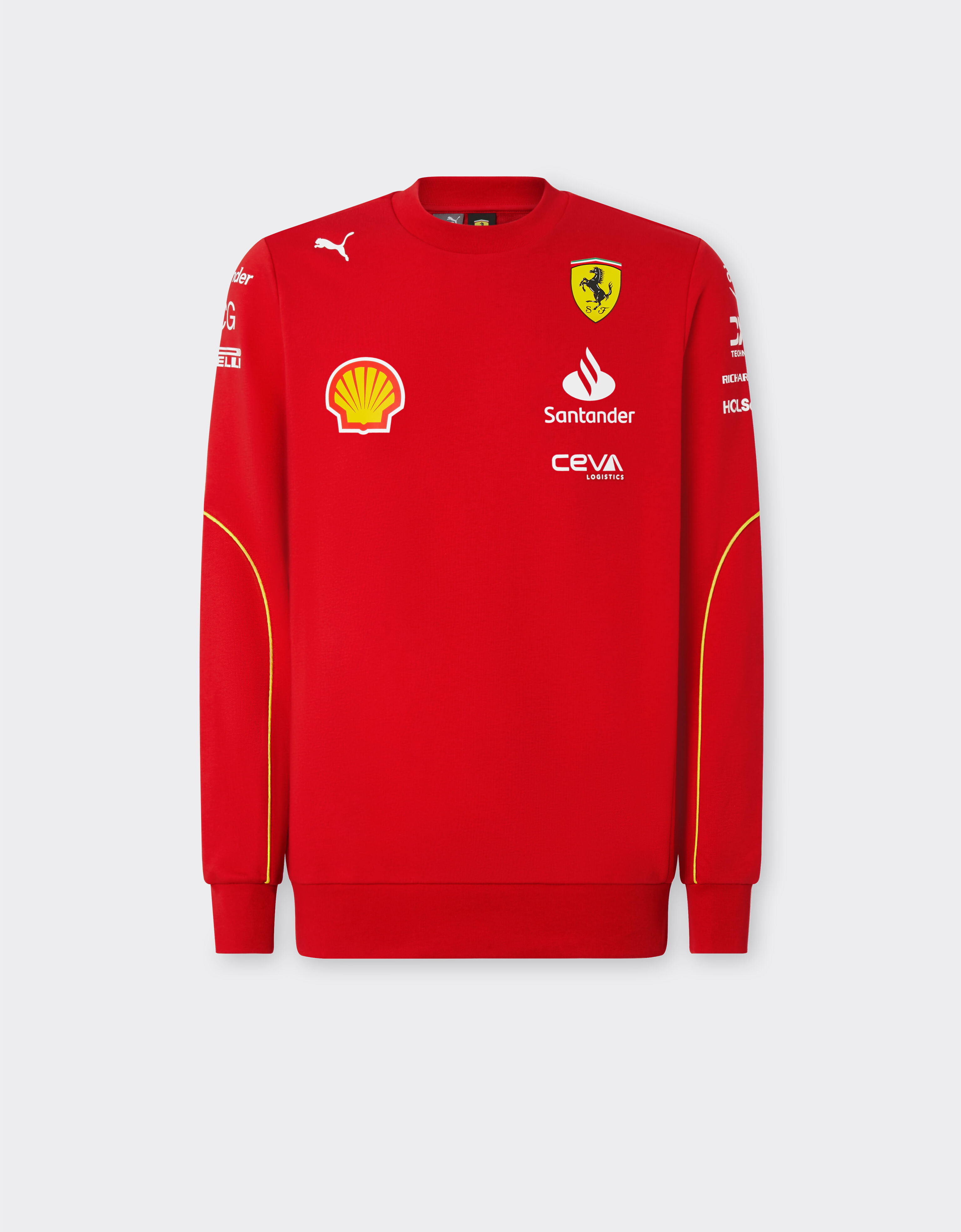 Ferrari Sweat-shirt Replica Team Scuderia Ferrari 2024 Bleu clair F1213f