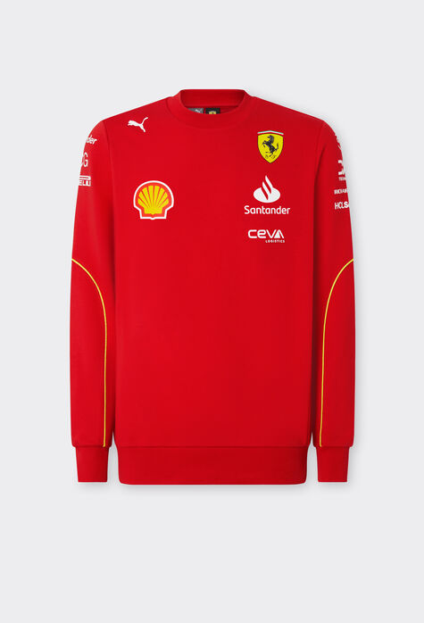 Ferrari Sweat-shirt Replica Team Scuderia Ferrari 2024 Rosso Corsa F1146f