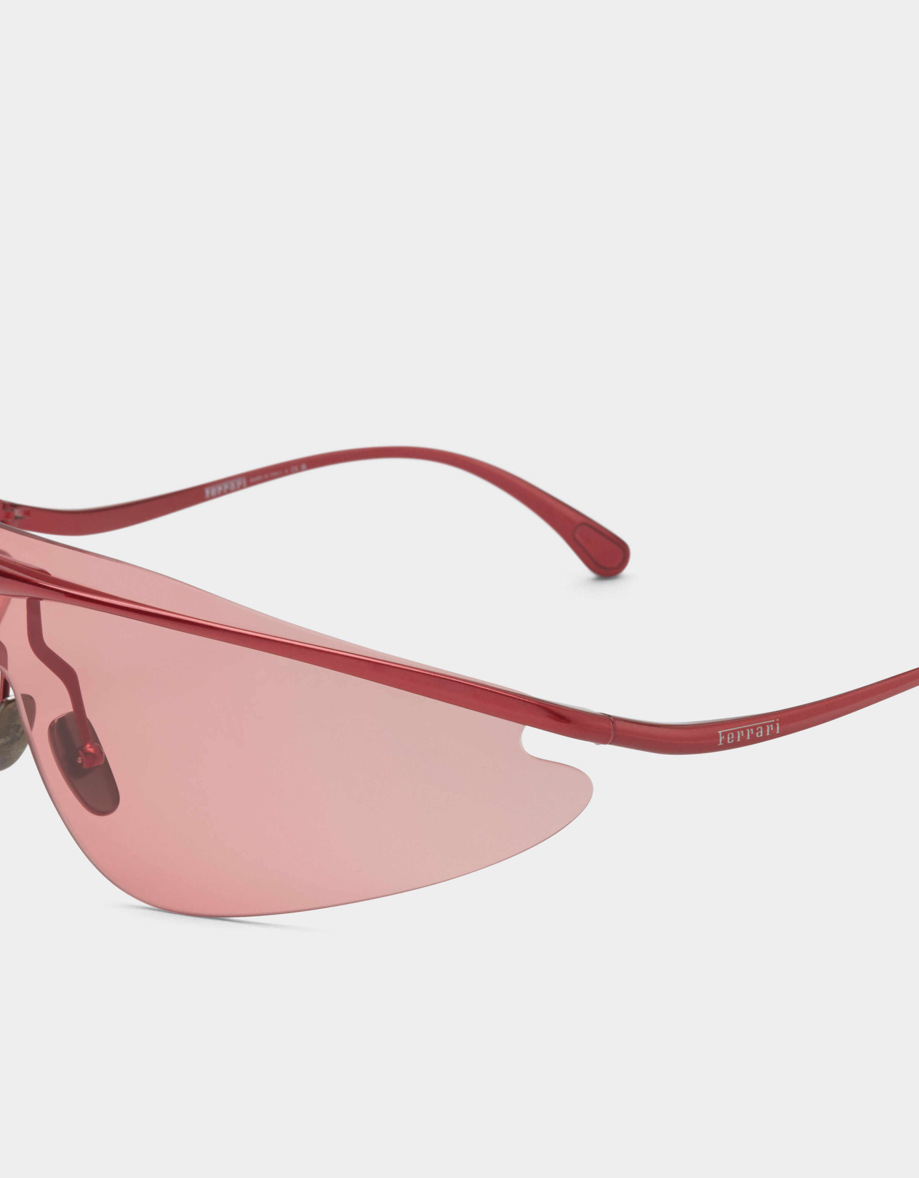 Ferrari Lunettes de soleil Ferrari en métal rouge avec monture rouge Rouge F1529f