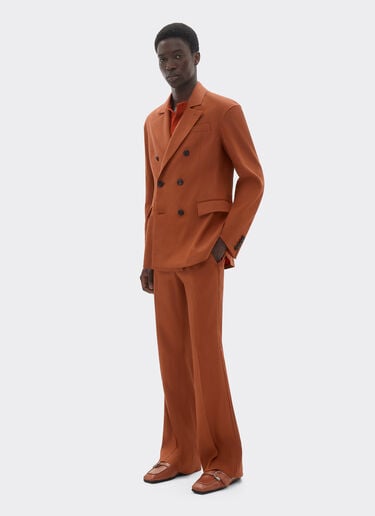Blazer in linen and viscose gabardine Ferrari Blazer in linen and viscose gabardine Tabacco 22088f