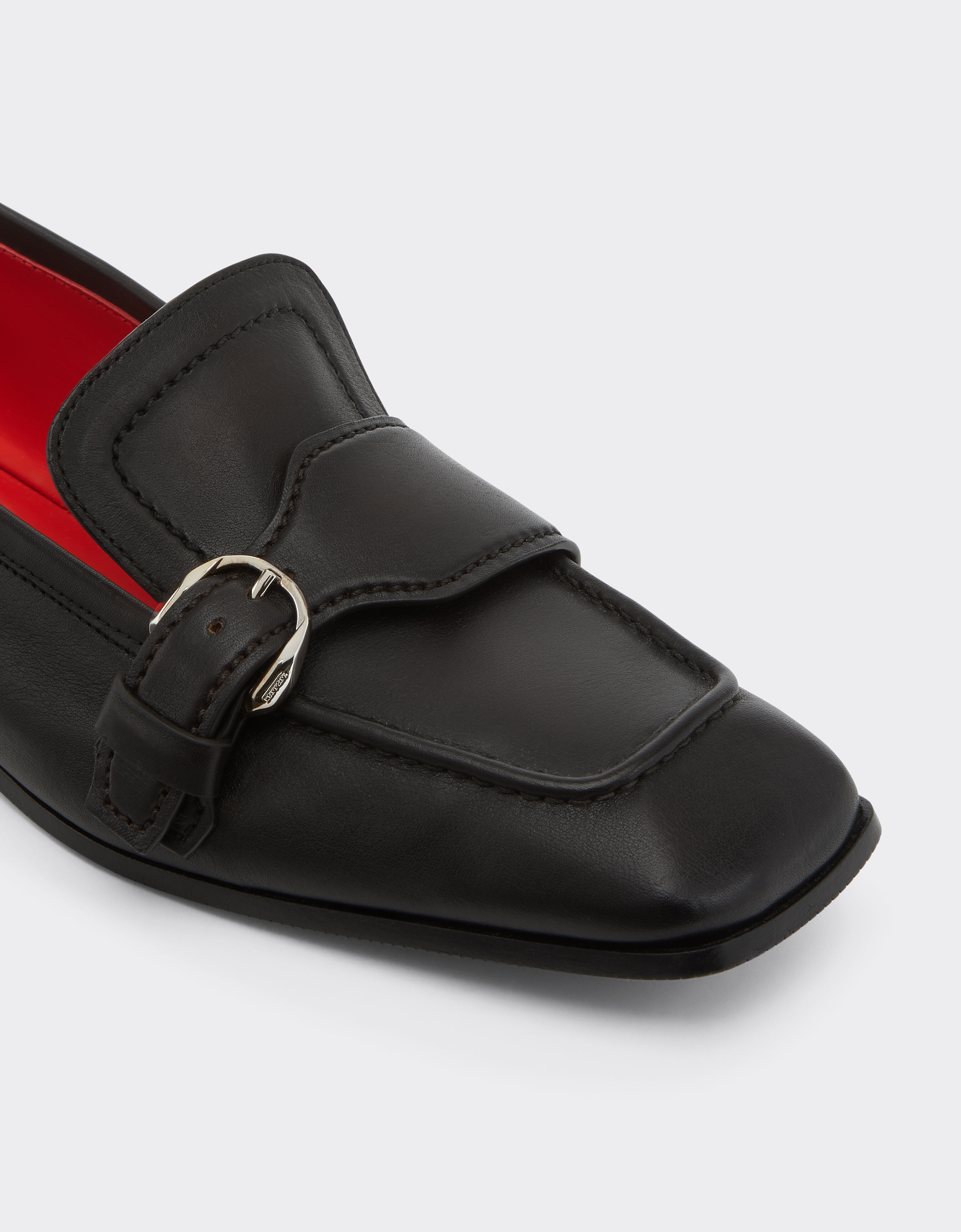 Ferrari Buffered leather loafers Dark brown 49887f