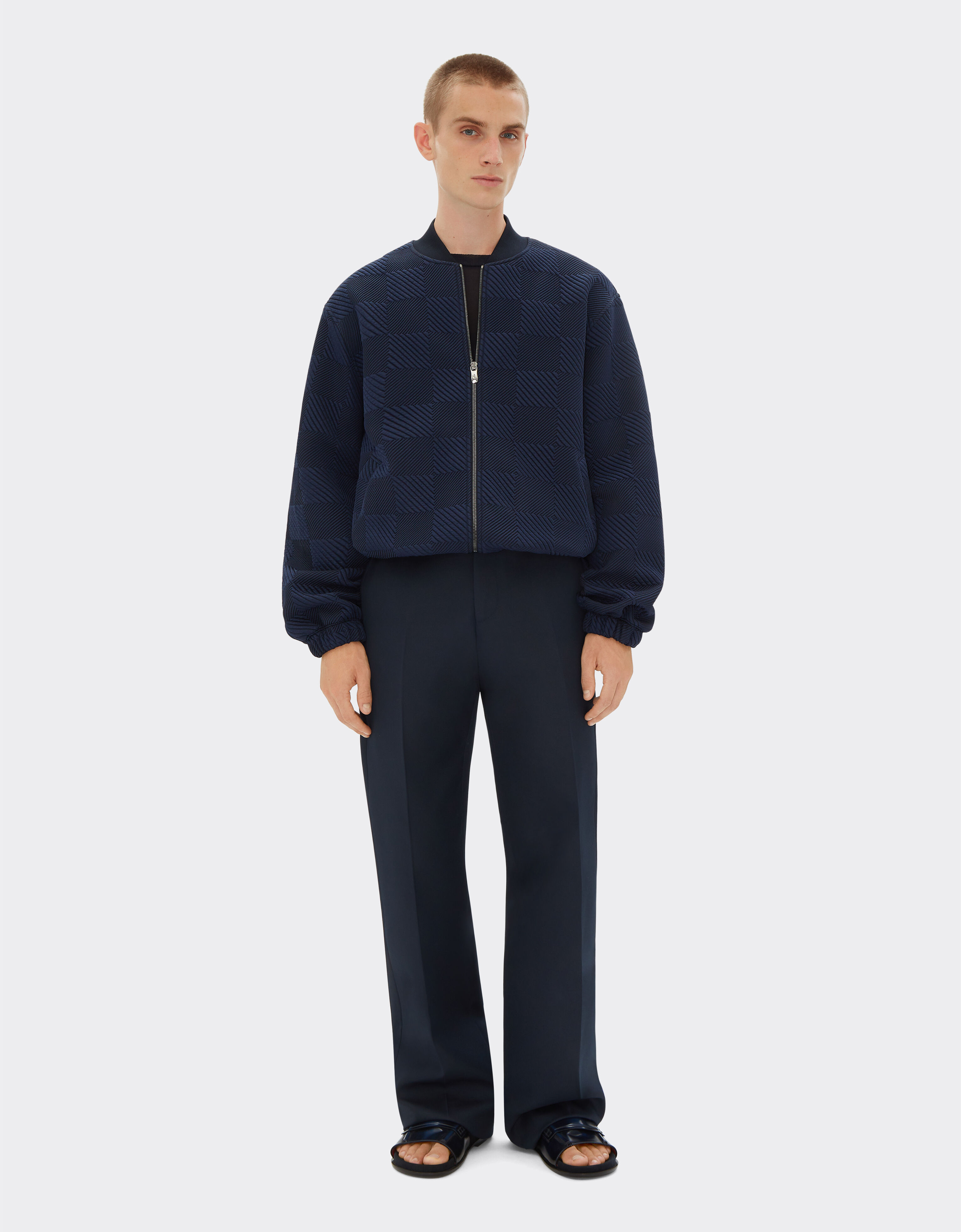 Ferrari Bomber in jersey 3D effect Navy 21945f