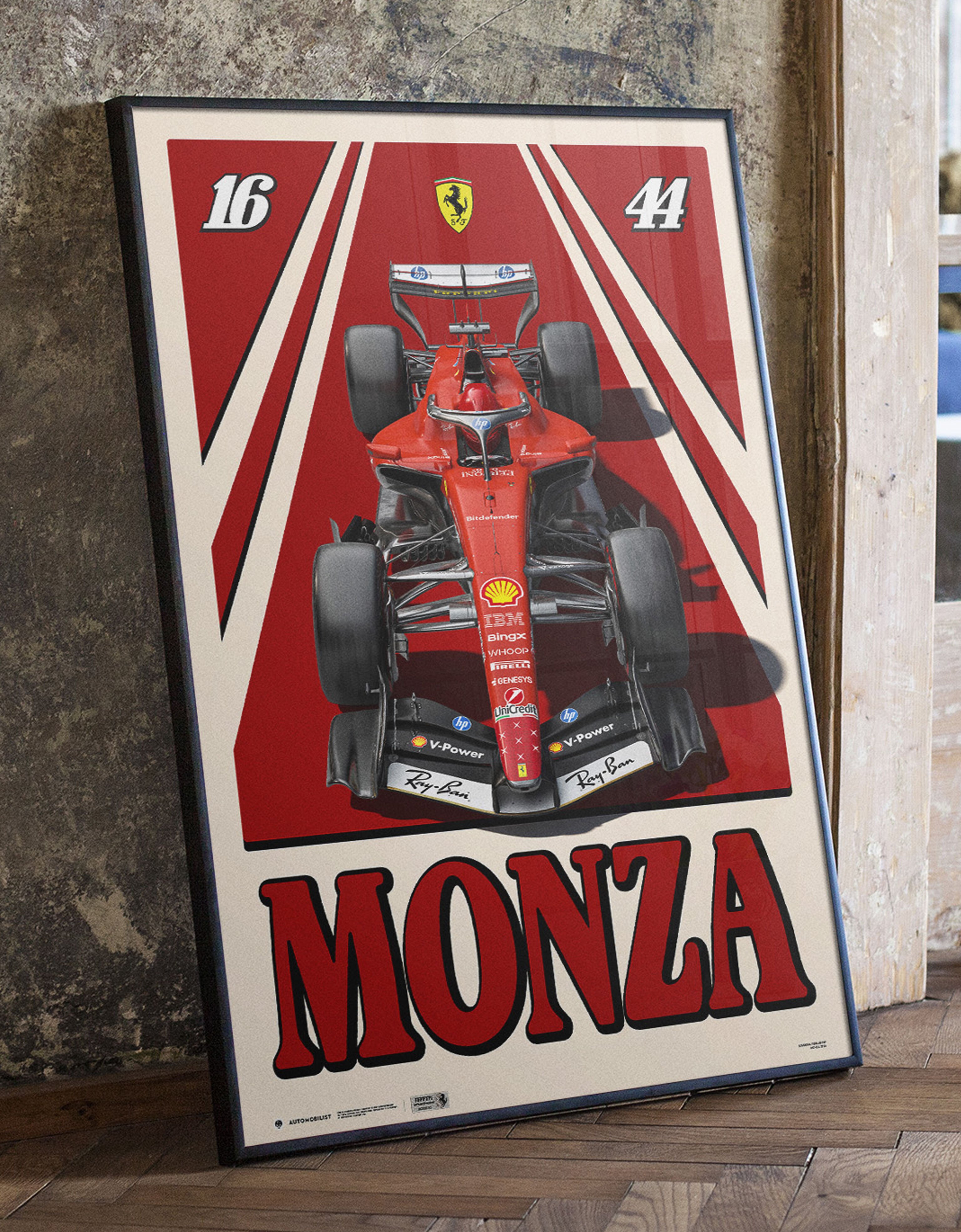 Ferrari Official Ferrari SF-26 Poster for the 2026 Italian Grand Prix in Monza Multicolore LEPPP4325EXT0001f