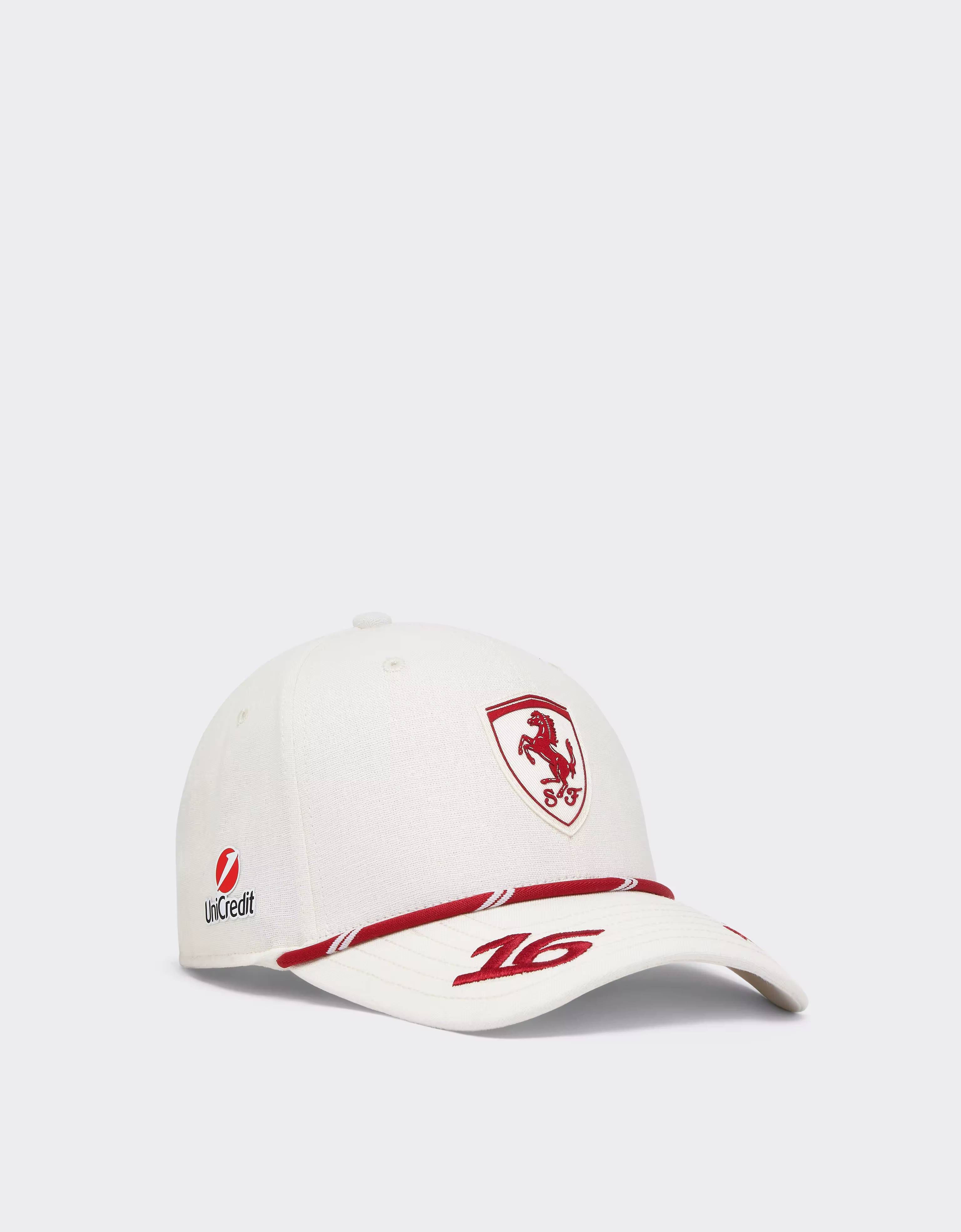 Casquette de baseball Replica Leclerc pour le GP de Monaco 2026 Ferrari Casquette de baseball Replica Leclerc pour le GP de Monaco 2026 Bianco LA0CP1148EXT0001f