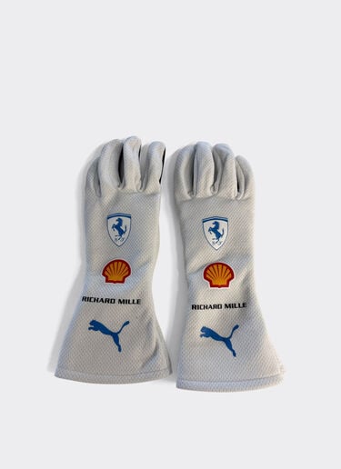 Charles Leclerc Puma racing gloves for Scuderia Ferrari Ferrari Charles Leclerc Puma racing gloves for Scuderia Ferrari Optical White LA092f