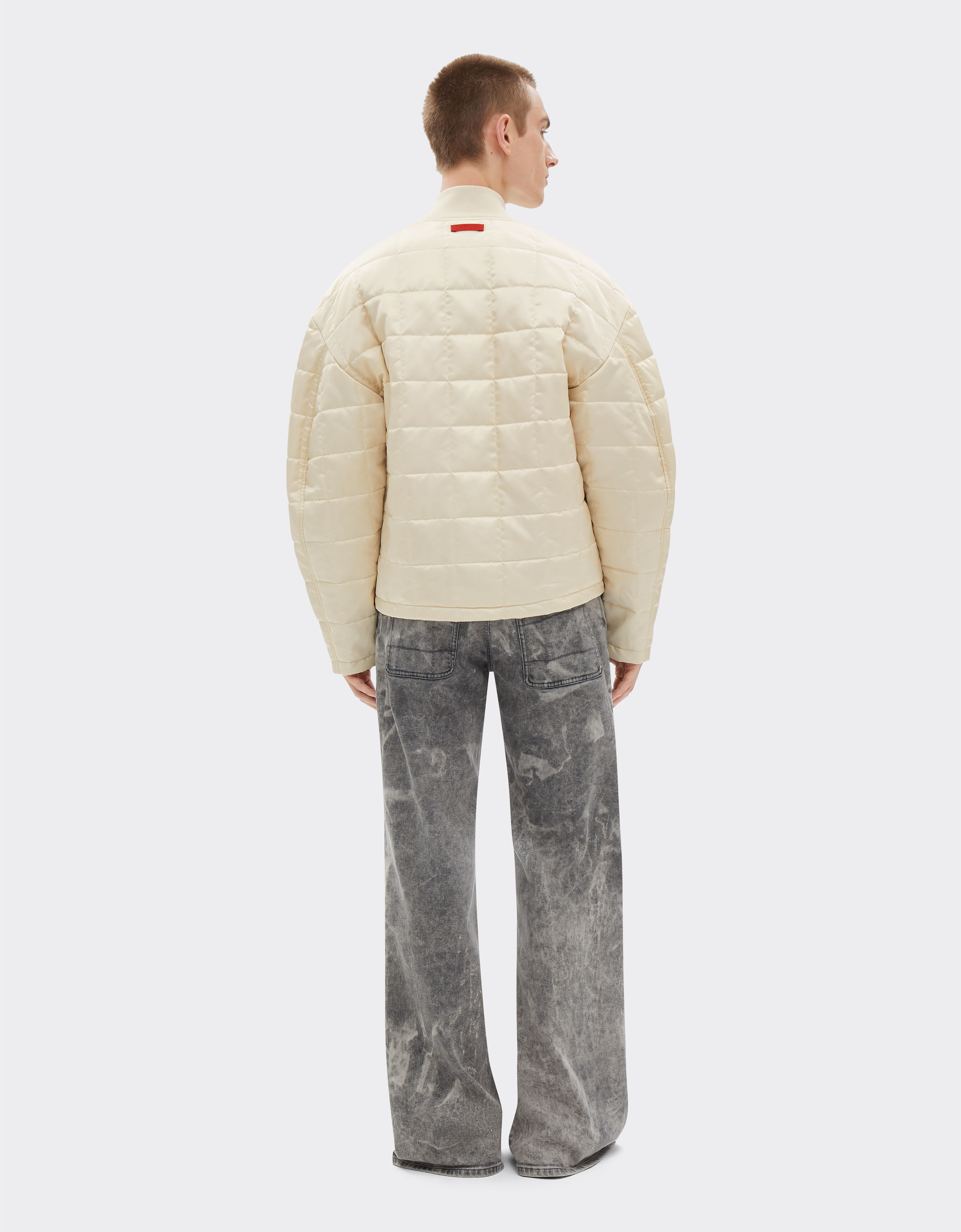 Ferrari Padded bomber jacket in technical fabric Ivory 21189f