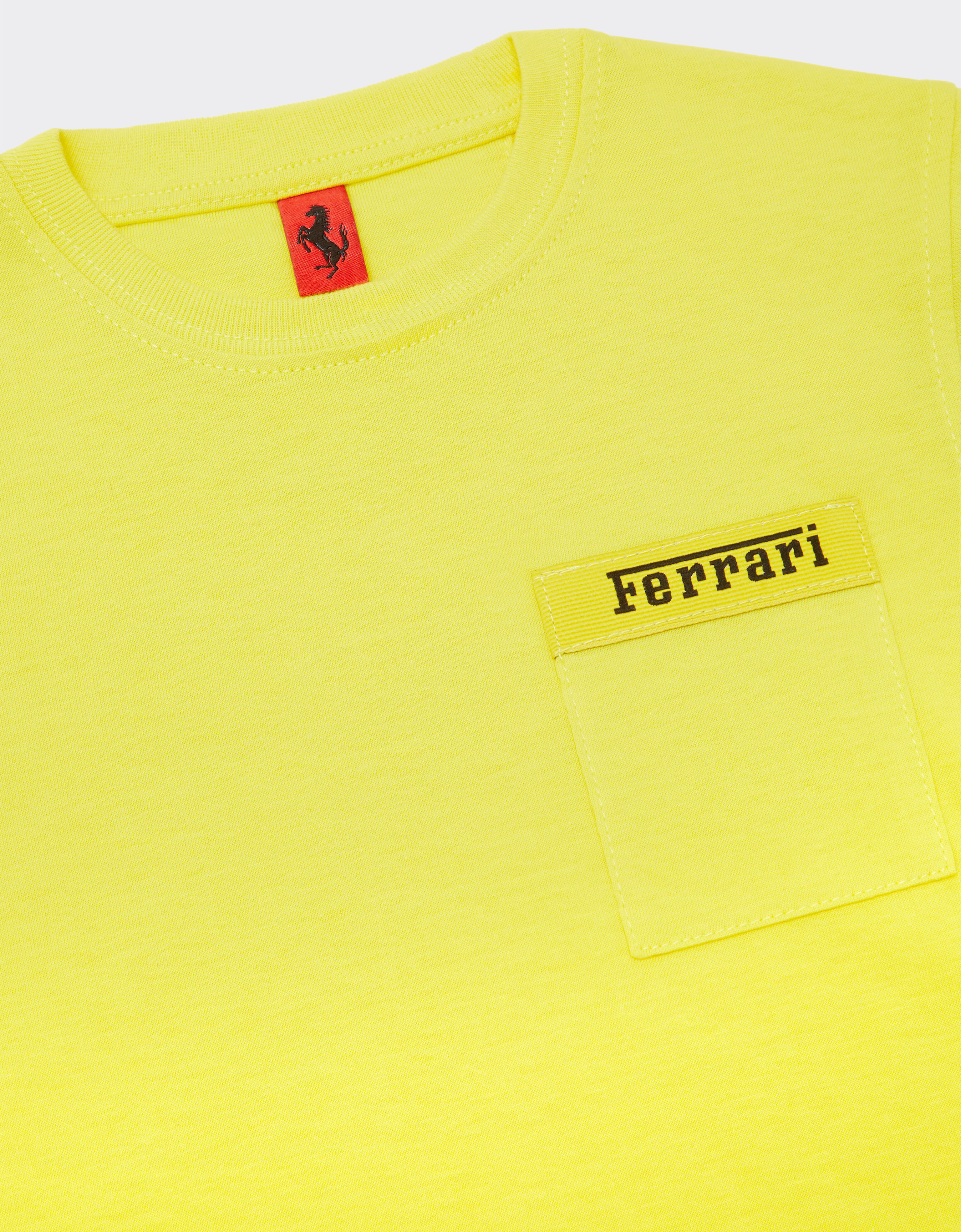 Ferrari Camiseta de algodón con logotipo Ferrari Giallo Modena 20162fK