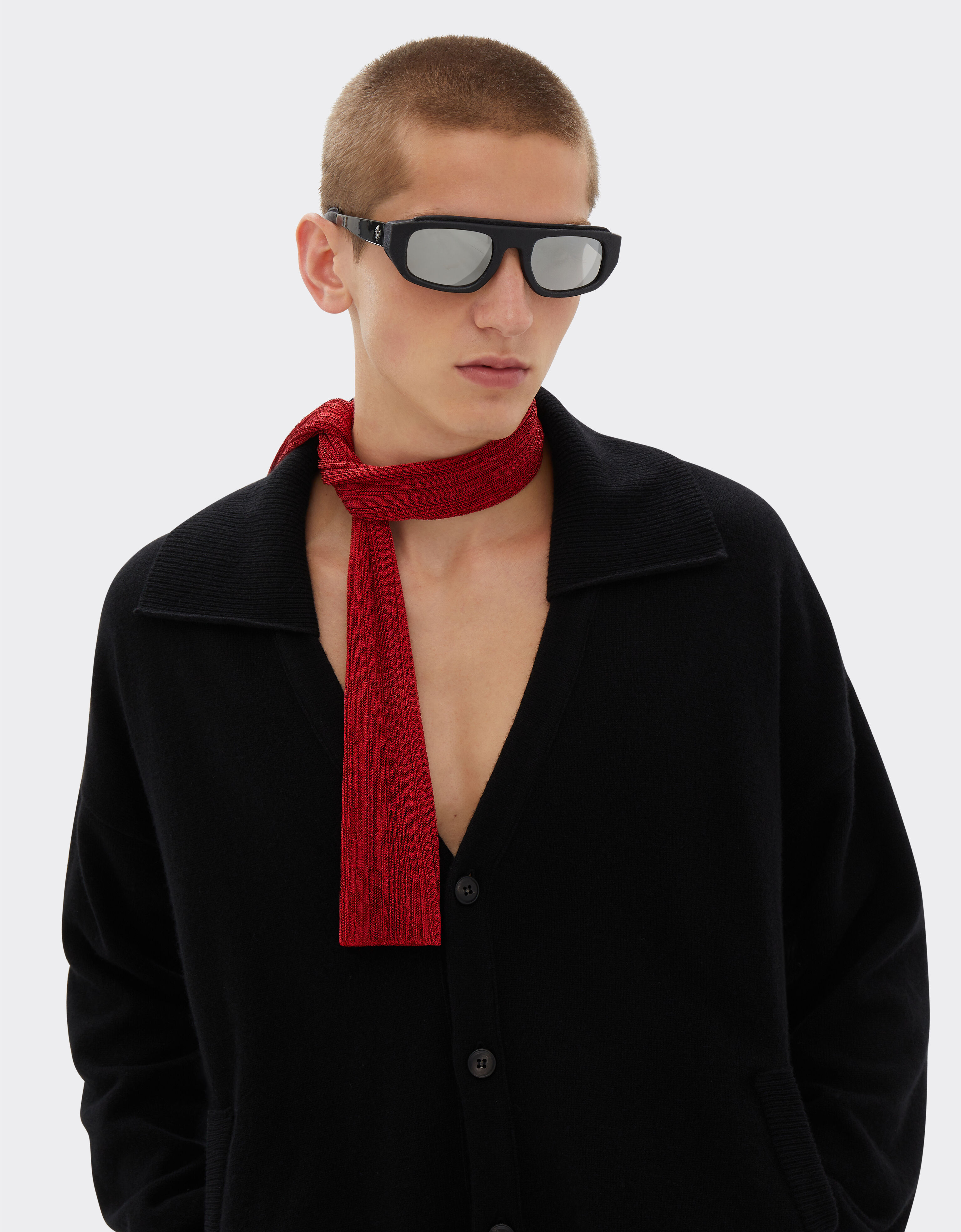 Ferrari Viscose and lurex Shelley scarf Rosso Dino 21946f
