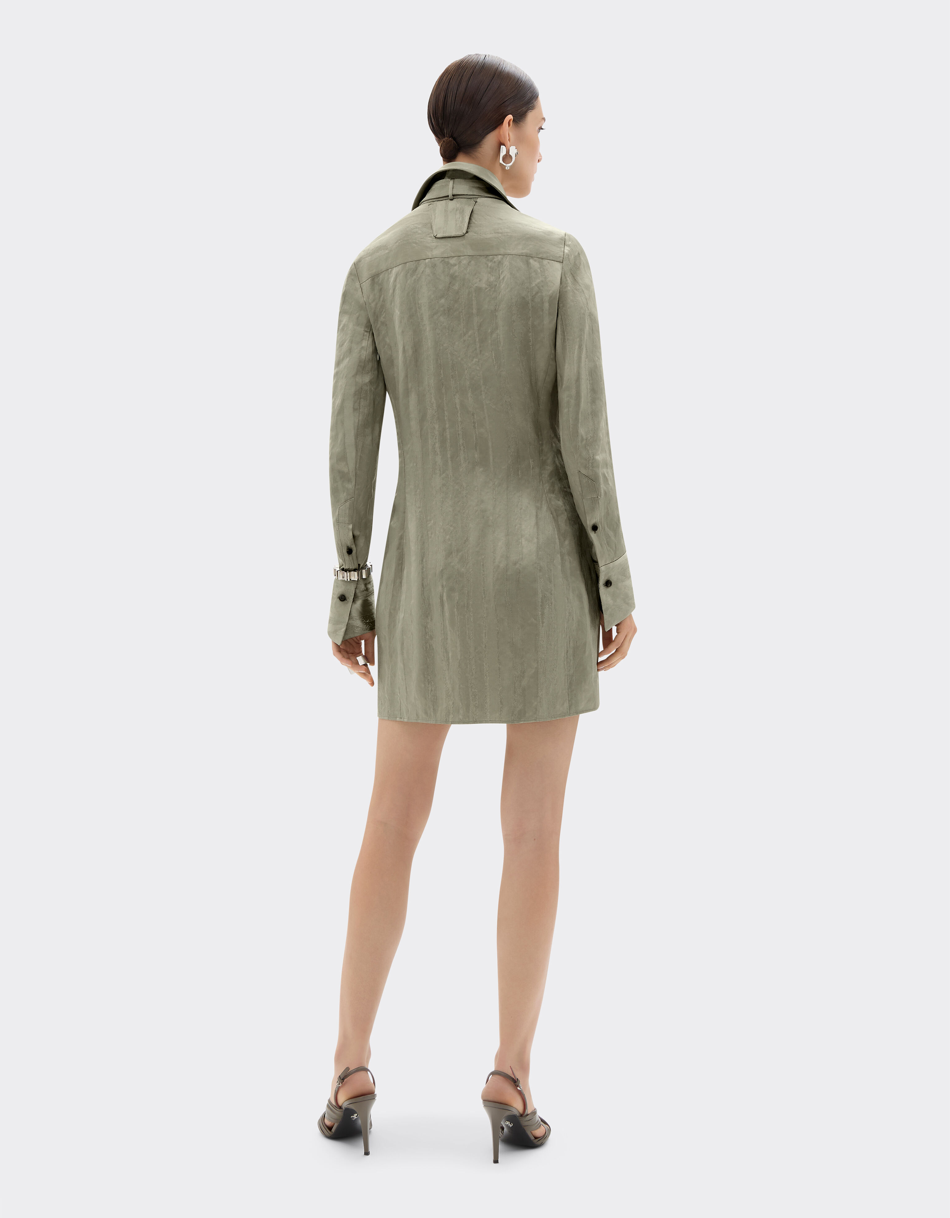 Ferrari Robe jacquard à rayures Khaki Green 50353f