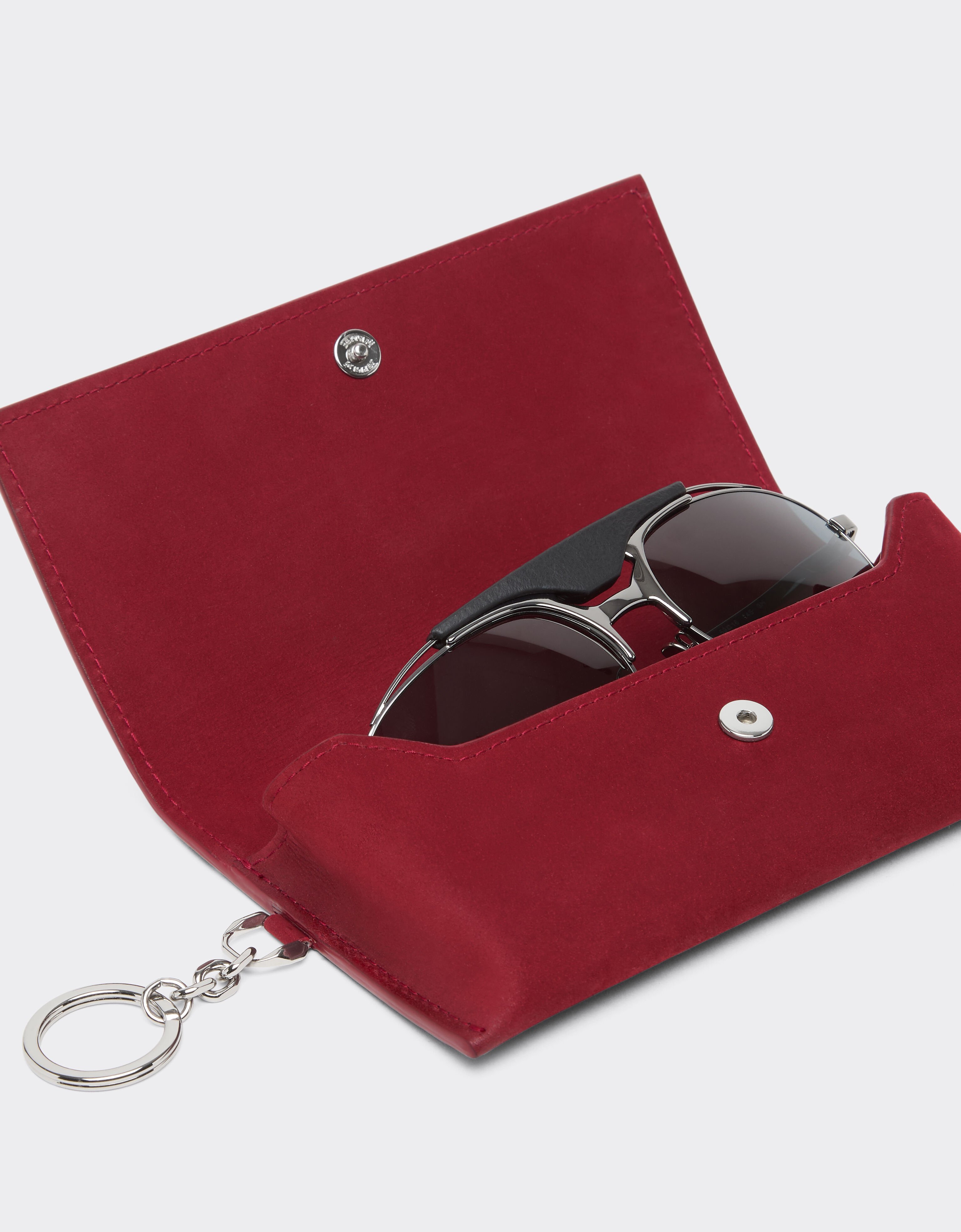 Ferrari Nubuck eyeglass case Maison Red 50523f