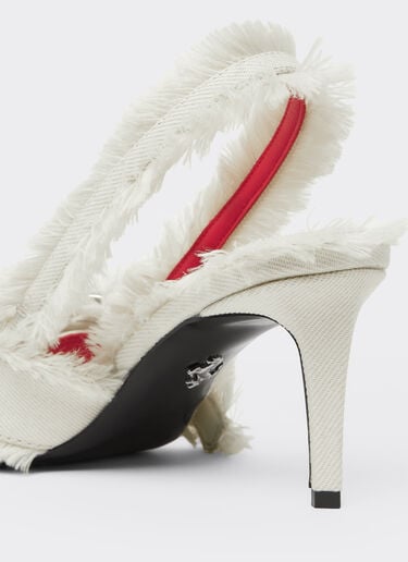 Ferrari Canvas slingback shoe Avorio 50886f