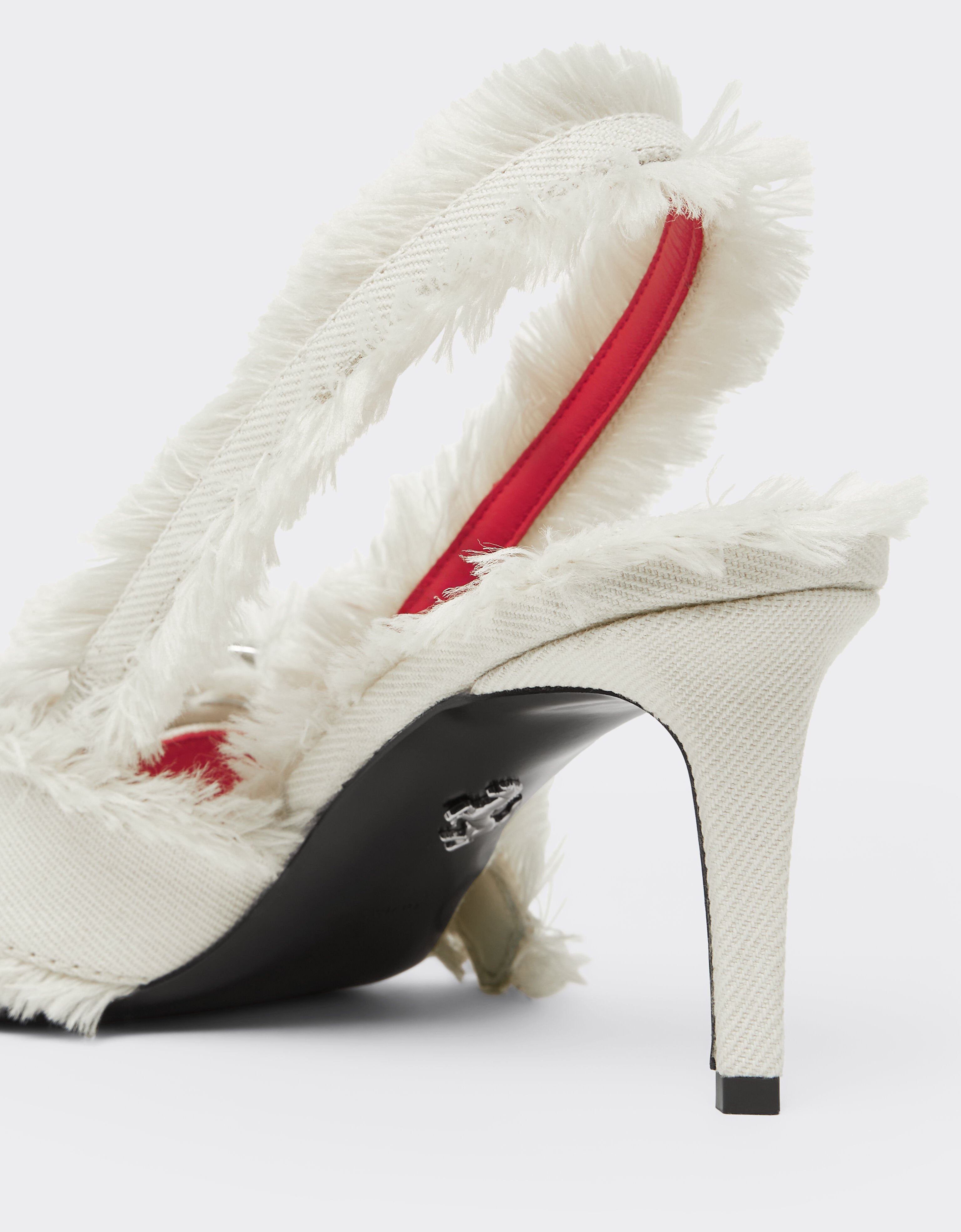 Ferrari Canvas slingback shoe Avorio 50886f