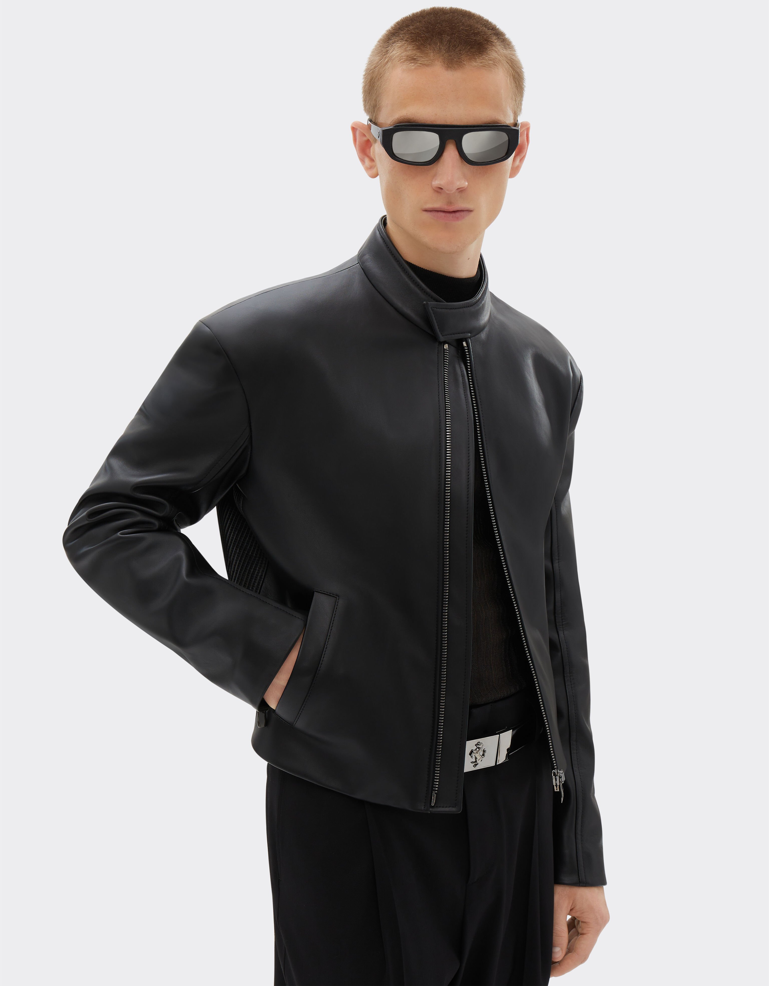 Ferrari Biker jacket in nappa leather Black 21639f