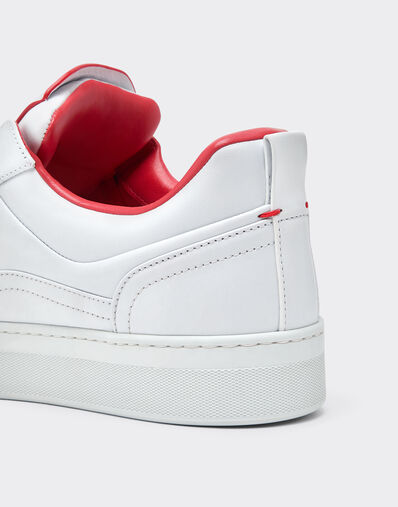 Ferrari Nappa leather trainers with embossed logo Bianco Ottico CSMSN0001XL00004f