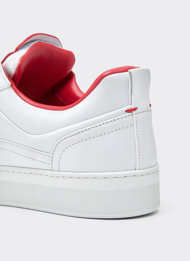 Ferrari Nappa leather trainers with embossed logo Bianco Ottico CSMSN0001XL00004f