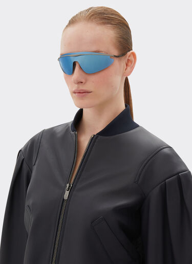 Ferrari Ferrari shield sunglasses in gunmetal grey with blue mirror lens Dark Grey F1531f