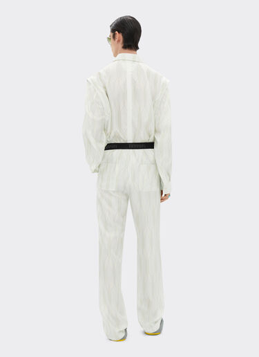 Ferrari Miami Collection silk trousers Optical White 21255f