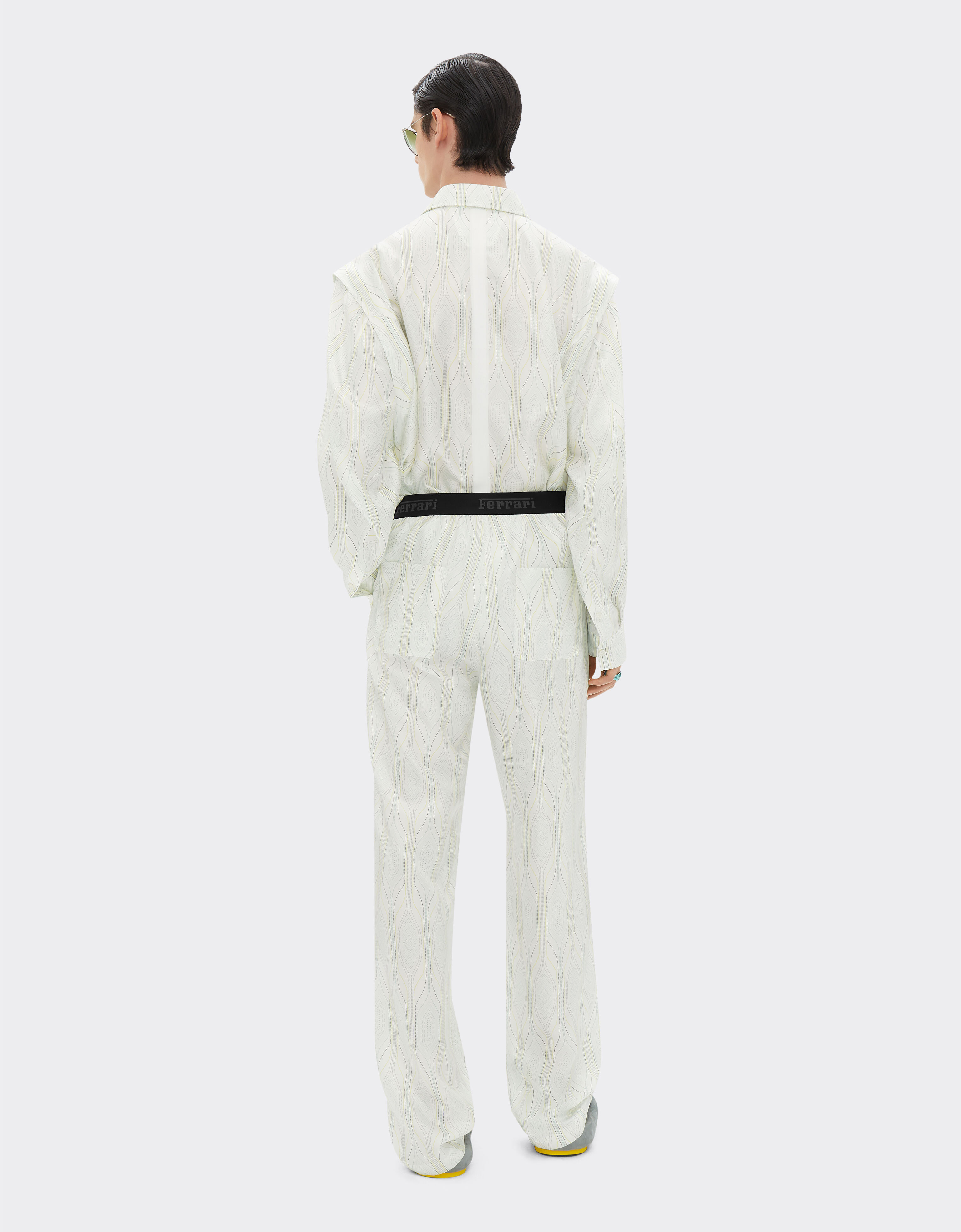 Ferrari Pantalon en soie Miami Collection Blanc optique 21255f