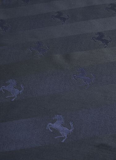 Ferrari 跃马图案羊毛与真丝围巾 海军蓝 47072f