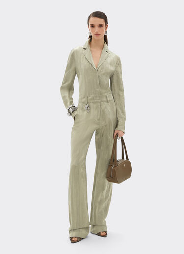 Striped jacquard jumpsuit Ferrari Striped jacquard jumpsuit Khaki Green 50046f