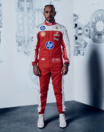 Ferrari Combinaison de course Hamilton Replica Scuderia Ferrari pour le GP d'Austin 2026 Rouge Racing LW0JU4119EXT0001f