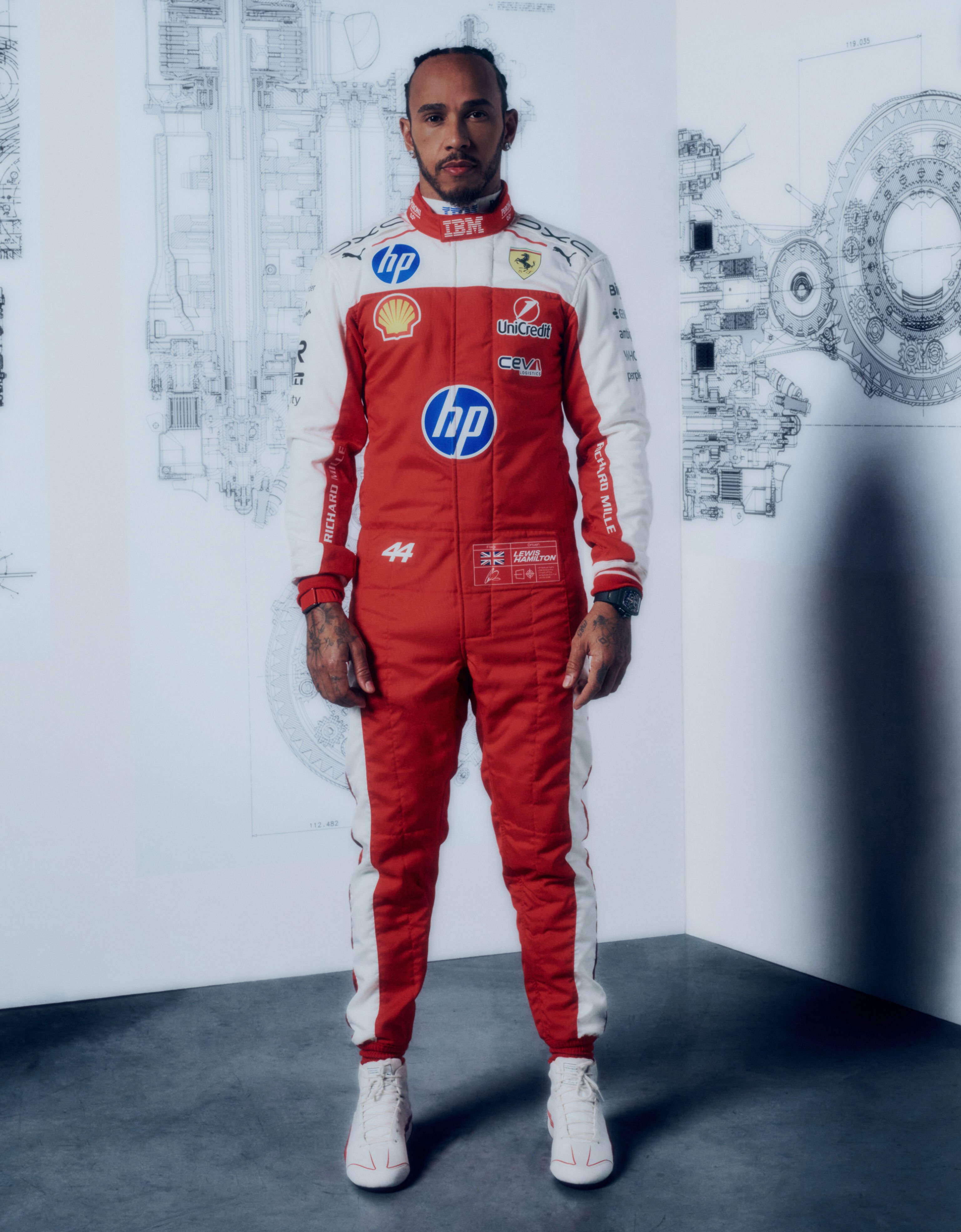 Combinaison de course Hamilton Replica Scuderia Ferrari pour le GP d'Austin 2026 Ferrari Combinaison de course Hamilton Replica Scuderia Ferrari pour le GP d'Austin 2026 Rouge Racing LW0JU4119EXT0001f