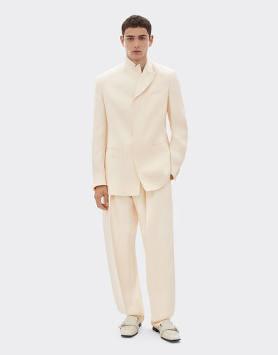 Ferrari Shantung silk trousers Avorio 50898f