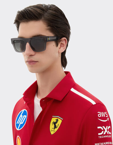 Ferrari Ray-Ban for Scuderia Ferrari RB2217M in transparent grey acetate with gradient grey lenses Ingrid LA015f