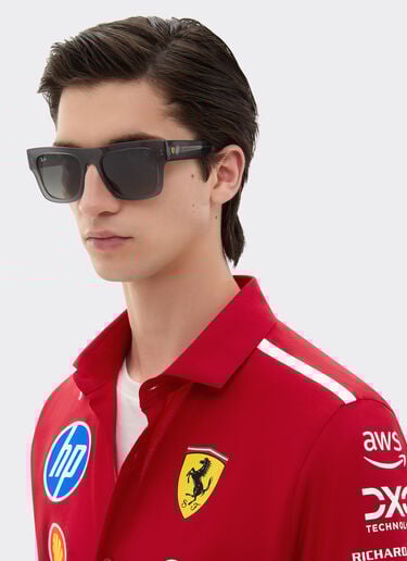 Ferrari Ray-Ban for Scuderia Ferrari RB2217M in transparent grey acetate with gradient grey lenses Ingrid LA015f
