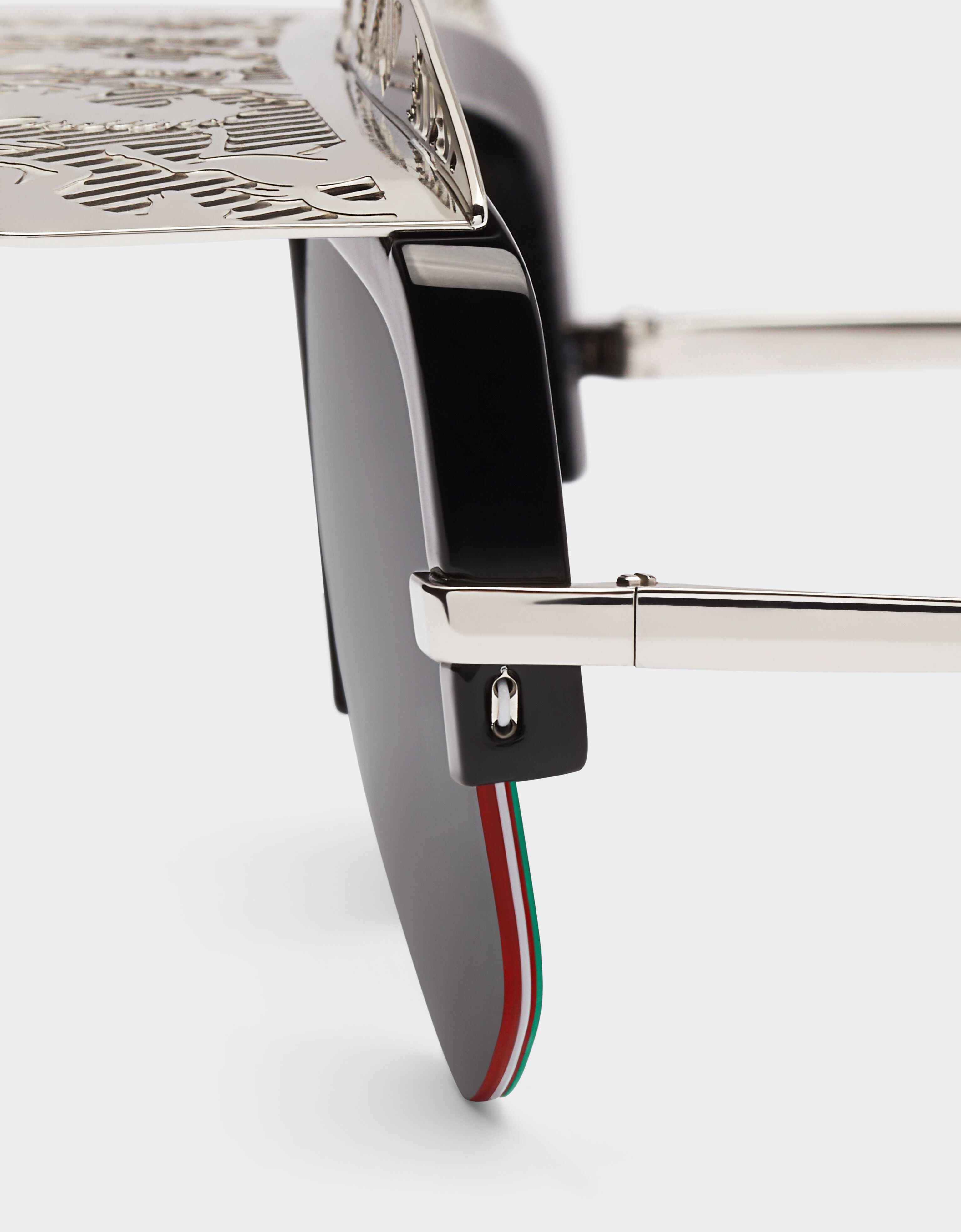 Ferrari 法拉利银灰镜面镜片太阳镜 黑色 F0829f