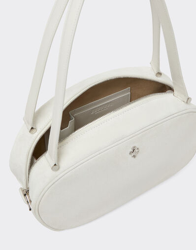 Ferrari The Ferrari Dino Tote Soft in suede and leather Avorio 51174f