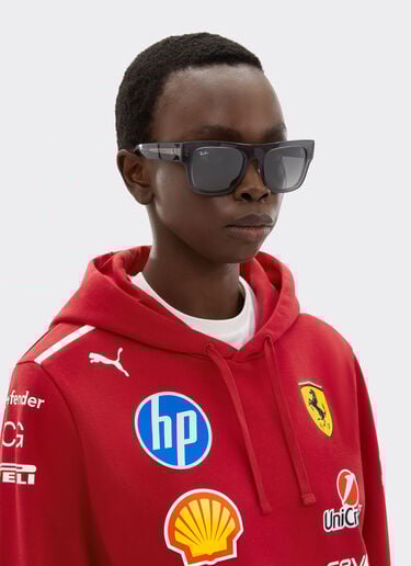 Ferrari Ray-Ban for Scuderia Ferrari RB2217M in transparent grey acetate with gradient grey lenses Ingrid LA015f
