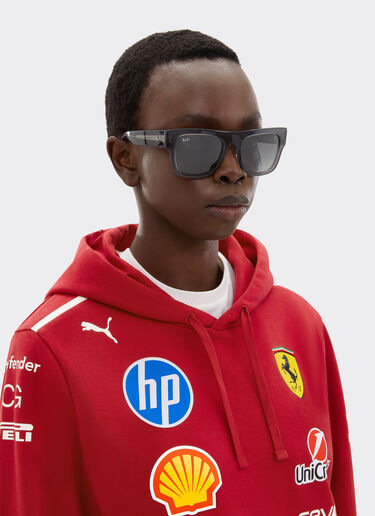 Ray-Ban for Scuderia Ferrari RB2217M in transparent grey acetate with gradient grey lenses Ferrari Ray-Ban for Scuderia Ferrari RB2217M in transparent grey acetate with gradient grey lenses Ingrid LA015f