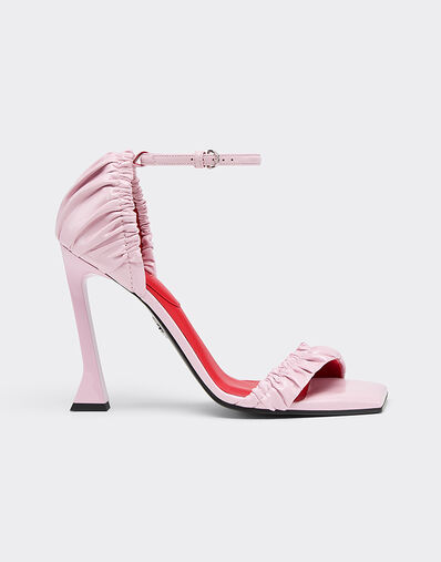 Patent leather high heel sandal with strap Ferrari Patent leather high heel sandal with strap Wisteria 22725f
