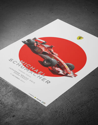 Ferrari Official Ferrari F2002 Michael Schumacher Suzuka GP poster Multicolore LE0P2793EXT0001f