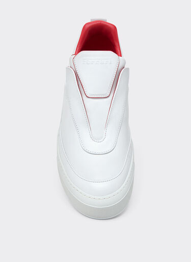 Ferrari Nappa leather trainers with embossed logo Bianco Ottico CSMSN0001XL00004f