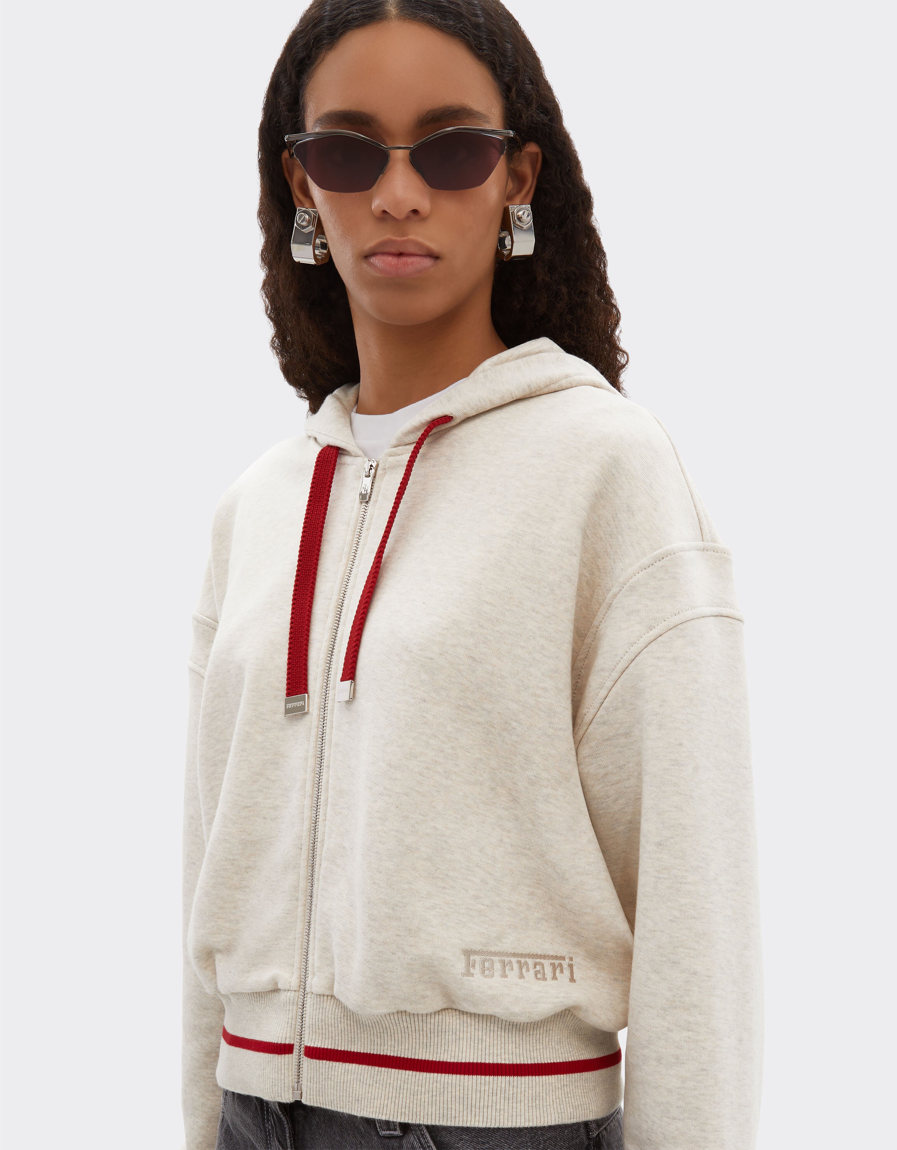 Ferrari Sudadera de algodón melange Jute 50127f