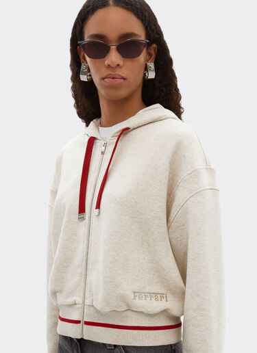 Ferrari Melange cotton sweatshirt Jute 50127f