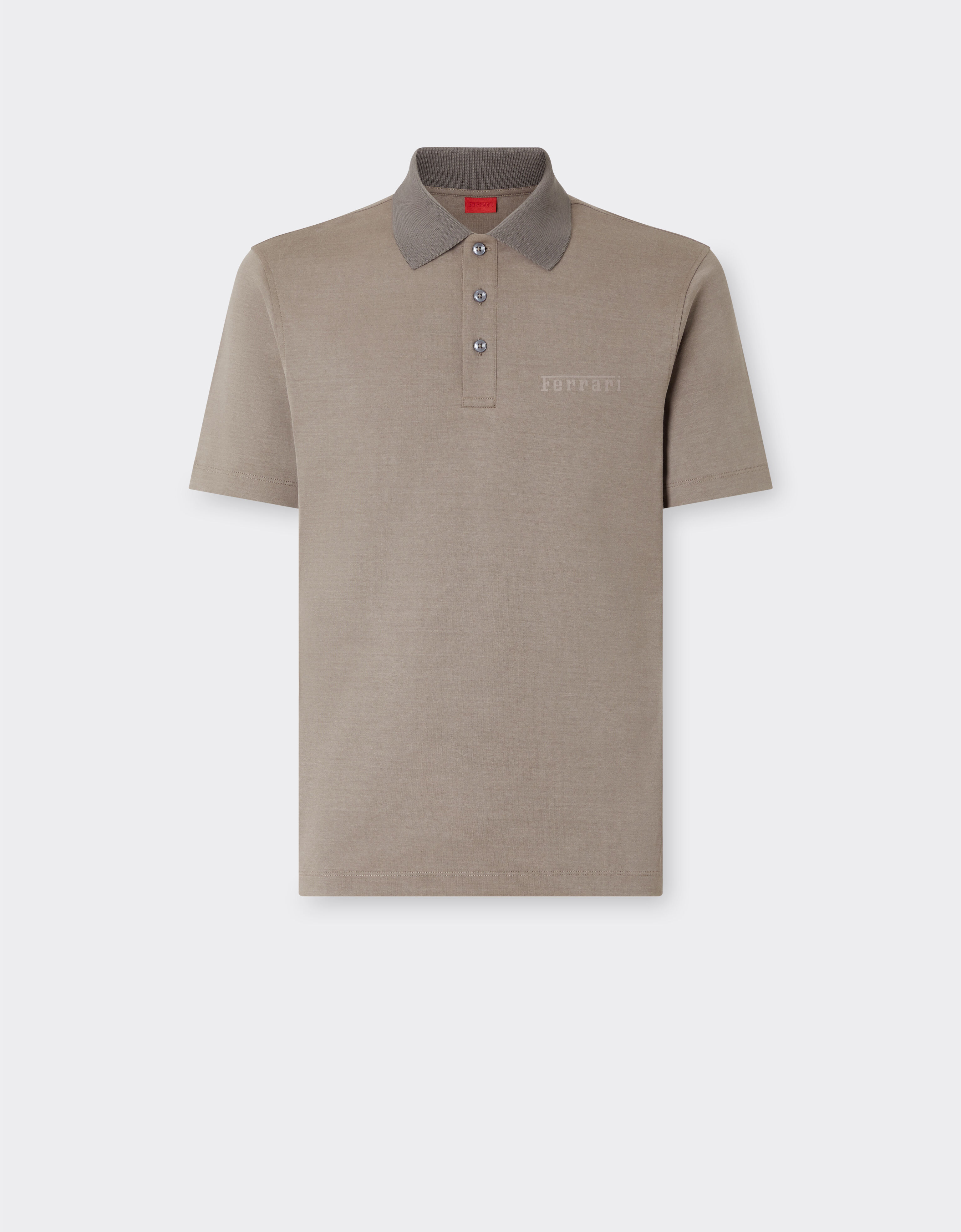 Ferrari Cotton polo shirt with Ferrari logo Clay 50994f