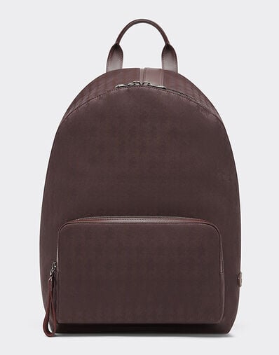 Ferrari Q-Cycle® jacquard backpack with Cavallino pattern Mahogany 49136f