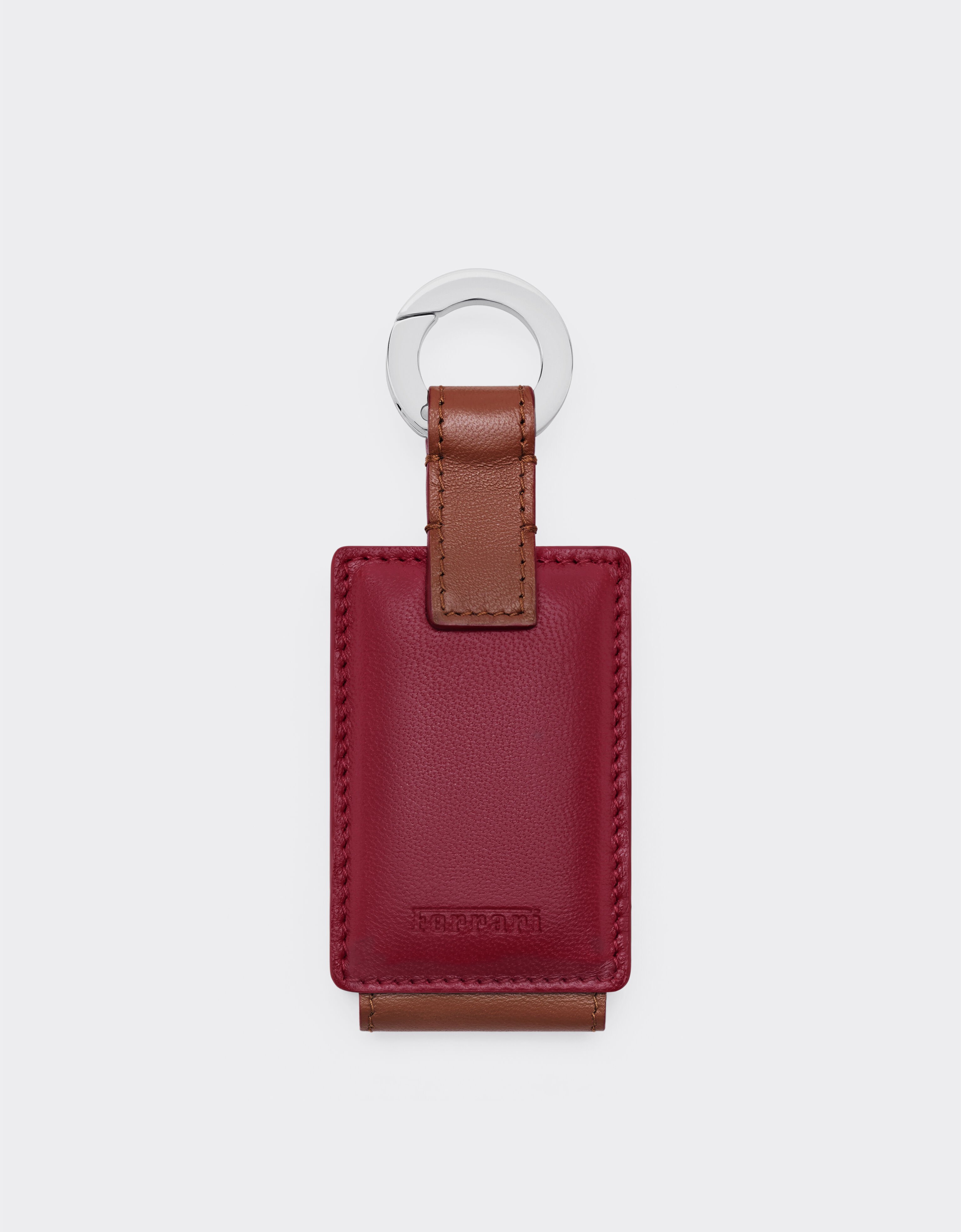 Ferrari Leather keyring for Amuleto key Maison Red 50409f
