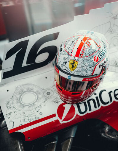 Ferrari Charles Leclerc 1:1 Special Edition Helmet for the 2026 Austin Grand Prix Multicolor LO0R3059EXT0001f