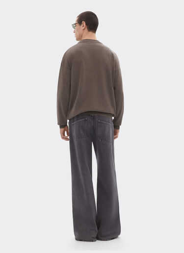 Ferrari Cotton and silk sweater with Ferrari logo Clay 50816f