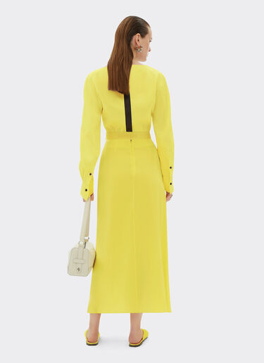 Ferrari Midi skirt in shiny viscose Giallo Modena 21880f
