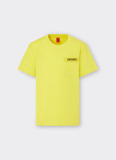 Ferrari T-shirt in cotone con logo Ferrari Giallo Modena 20162fK