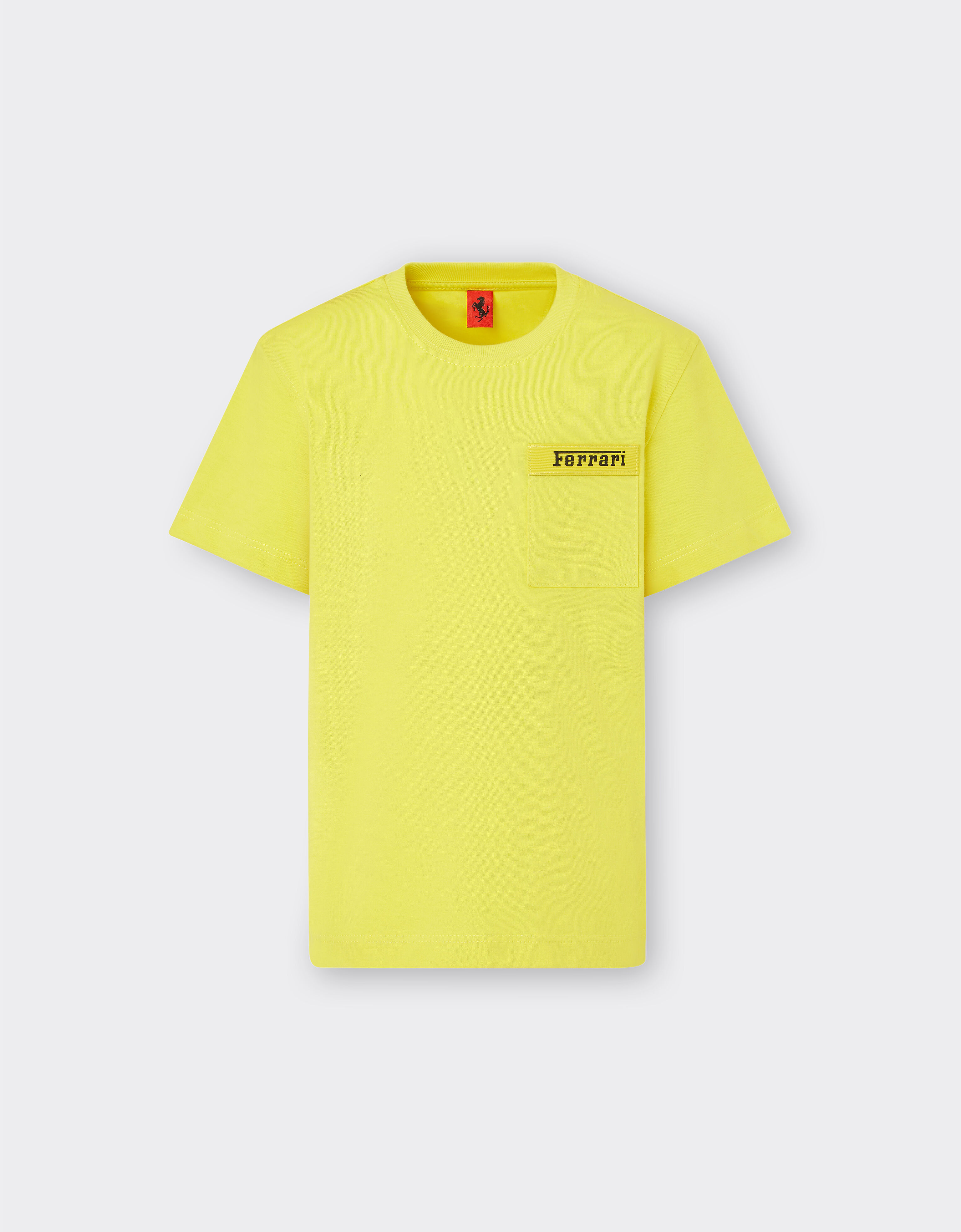 Ferrari Cotton T-shirt with Ferrari logo Giallo Modena 20162fK