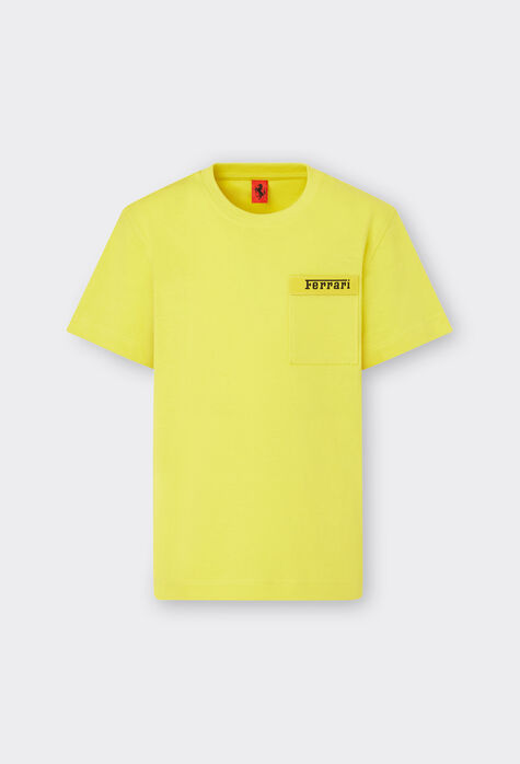 Ferrari Cotton T-shirt with Ferrari logo Azure 20161fK