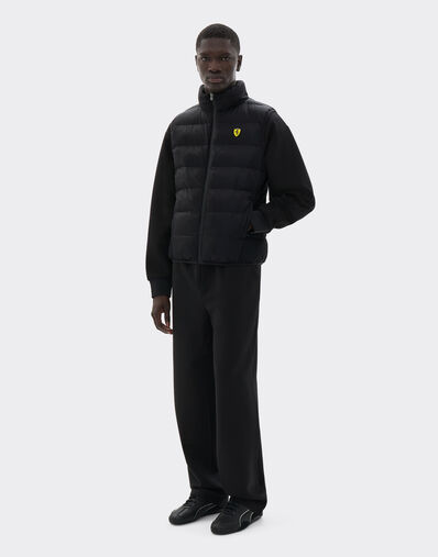  Quilted nylon vest with Ferrari Scudetto Nero SWMVT0001WNY0003f